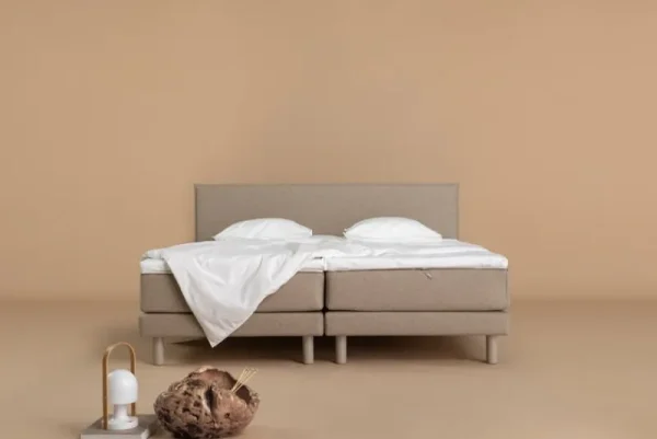 Nichba Betten-Matri Aina Bett, 180 × 200 cm, Beige
