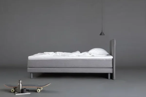Matri Betten-Aina Bett, 90 × 200 cm, Hellgrau