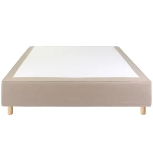 Matri Bettwäsche^Base Skirt Bettschürze, Stoff Wooly, sandbeige