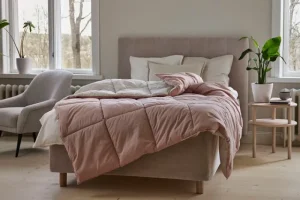 Matri Decken Und Überwürfe^Moona Bettüberwurf für Einzelbett,160 x 260 cm, Puderrosa - Maul