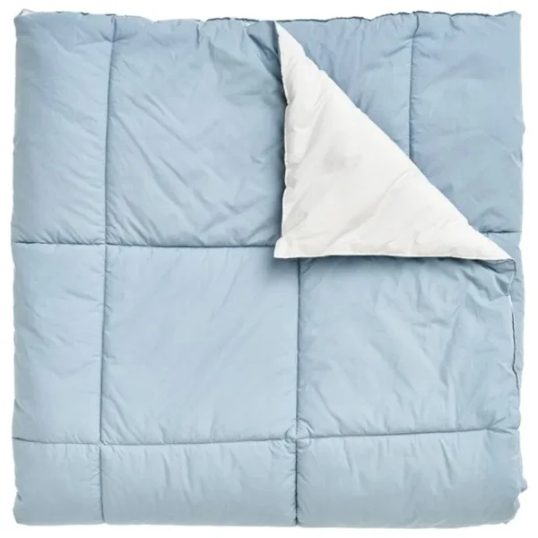 Matri Decken Und Überwürfe^Moona Doppelbett-Überwurf, 260 x 260 cm, Fog Blue - Stone