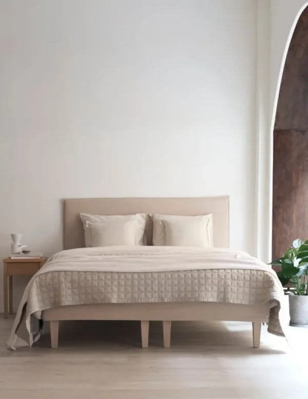 Lundia Betten-Matri Slim Kopfteil, Stoff Wooly, sandbeige