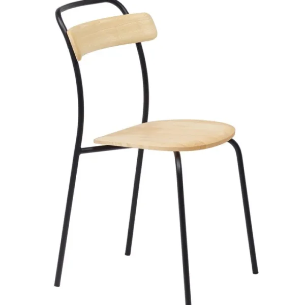 Vitra Sitzgelegenheiten-Mattiazzi MC16 Forcina Stuhl, schwarzer Stahl – Esche