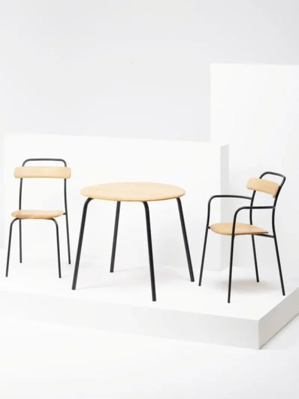 Vitra Sitzgelegenheiten-Mattiazzi MC16 Forcina Stuhl, schwarzer Stahl – Esche
