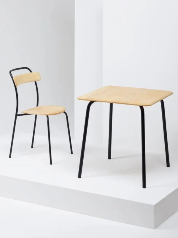 Vitra Sitzgelegenheiten-Mattiazzi MC16 Forcina Stuhl, schwarzer Stahl – Esche