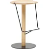 Vitra Sitzgelegenheiten-Mattiazzi MC9 Uncino Barhocker, 77 cm, Esche – Metall schwarz