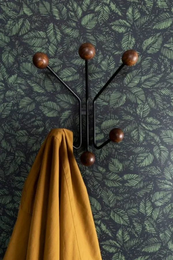 Maze Garderoben Und Kleiderbügel^Bill Garderobe, XS, Schwarz – Esche, Nussbaum gebeizt