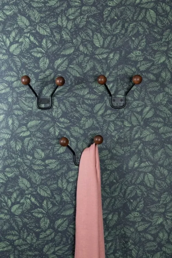 Maze Garderoben Und Kleiderbügel^Bill Garderobe, XXS, Schwarz – Esche, Nussbaum gebeizt