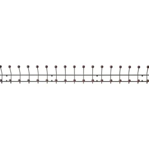 Maze Garderoben Und Kleiderbügel^Bill Horizontal Garderobe, XL, Schwarz - Esche Nussbaum gebeizt