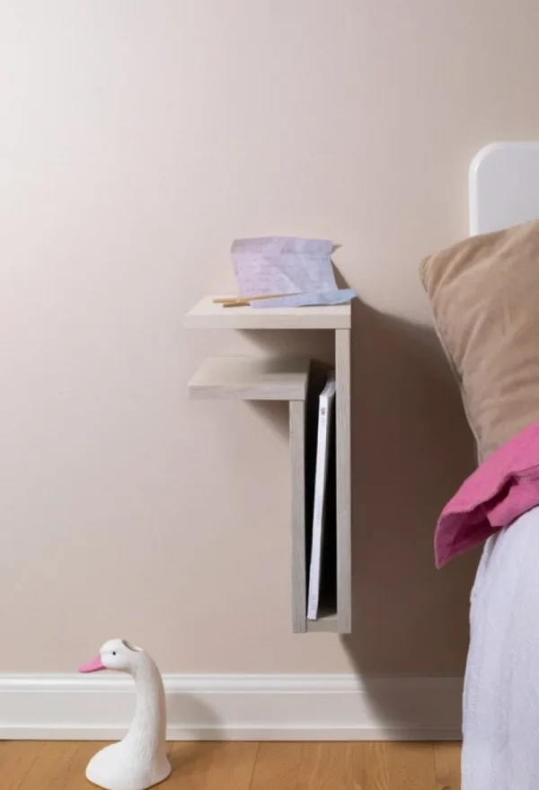 Raawii Regale | Tische-Maze F-Shelf, links, Eiche weiß