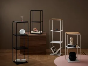 FDB Mu00f8bler Regale-Maze Mixrack Standregal, L, Eiche - Weiß
