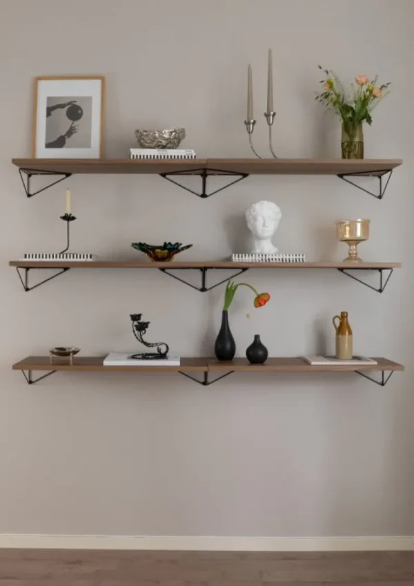 Maze Regale-Regal Pythagoras, 80 x 20 cm, Nussbaum