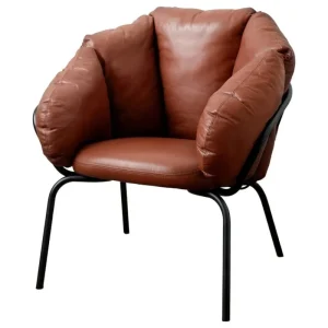 Vitra Sitzgelegenheiten-Maze Same Easy Sessel, Schwarz - braunes Leder
