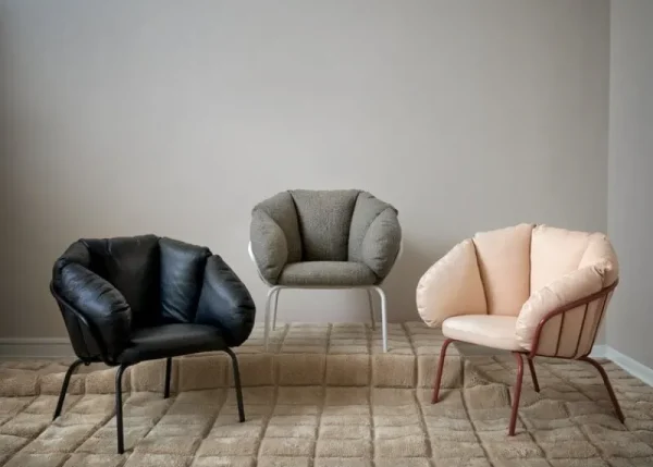 Vitra Sitzgelegenheiten-Maze Same Easy Sessel, Schwarz - schwarzes Leder