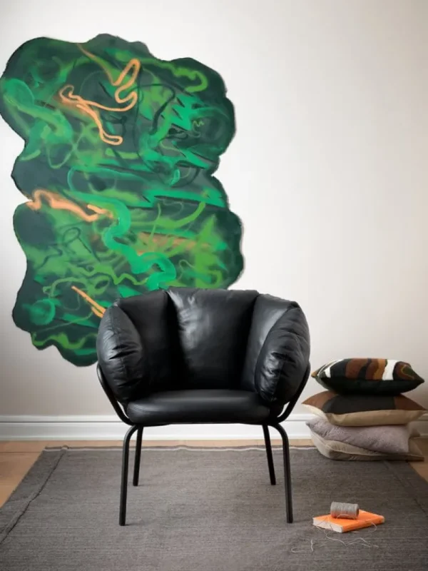 Vitra Sitzgelegenheiten-Maze Same Easy Sessel, Schwarz - schwarzes Leder