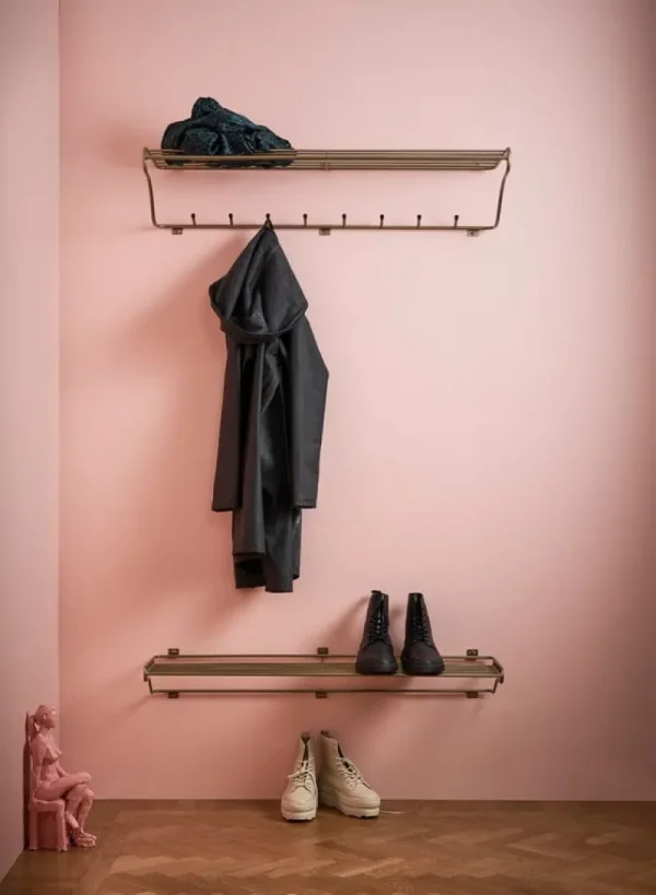 Maze Garderoben Und Kleiderbügel^Schuhregal, L, Messing