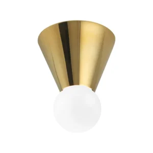 Louis Poulsen Wandleuchten | Deckenleuchten-Michael Anastassiades Cone Light Wandleuchte/Deckenleuchte, poliertes Messing