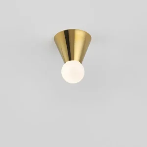 Louis Poulsen Wandleuchten | Deckenleuchten-Michael Anastassiades Cone Light Wandleuchte/Deckenleuchte, poliertes Messing
