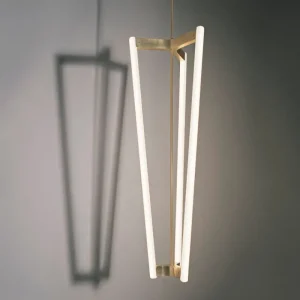 Michael Anastassiades Deckenleuchten-Tube Kronleuchter, Satin Brass