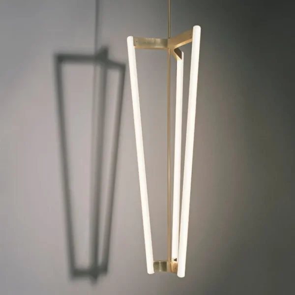 Michael Anastassiades Deckenleuchten-Tube Kronleuchter, Satin Brass