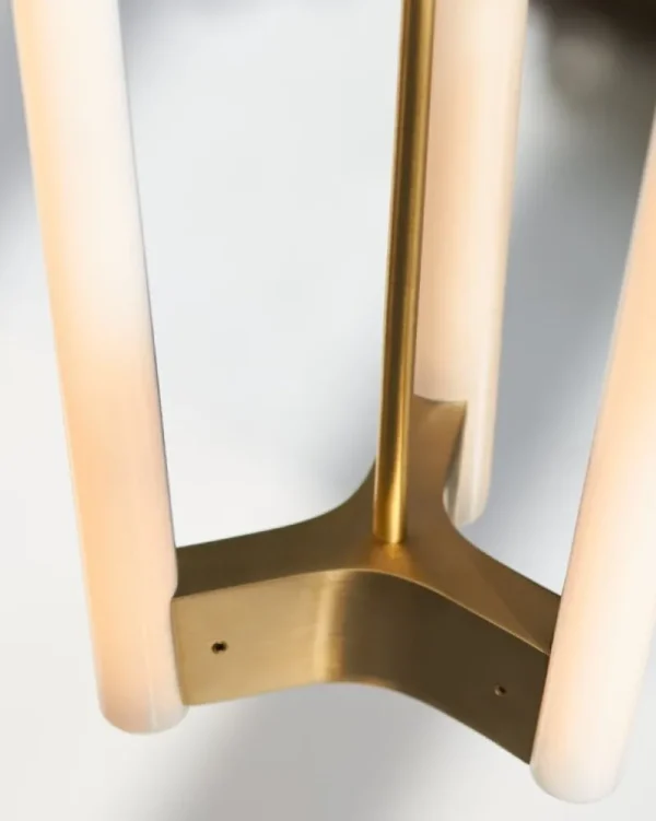 Michael Anastassiades Deckenleuchten-Tube Kronleuchter, Satin Brass