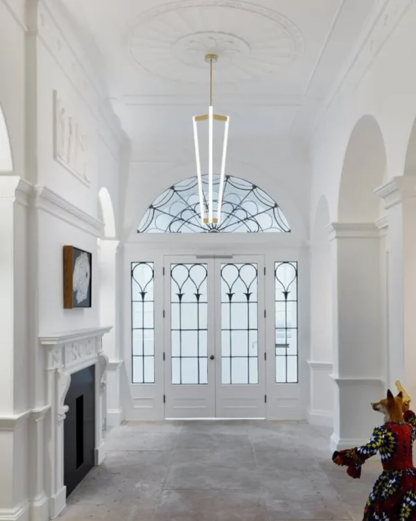 Michael Anastassiades Deckenleuchten-Tube Kronleuchter, Satin Brass