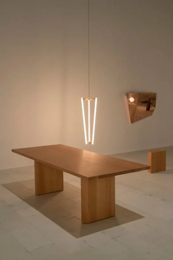 Michael Anastassiades Deckenleuchten-Tube Kronleuchter, Satin Brass