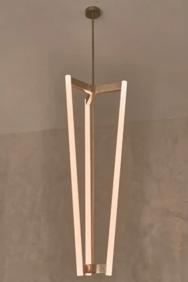 Michael Anastassiades Deckenleuchten-Tube Kronleuchter, Satin Brass