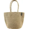 Mifuko Taschen^Kiondo Einkaufskorb, M, gewebter Griff, Braun