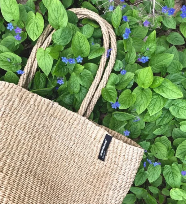 Mifuko Taschen^Kiondo Einkaufskorb, M, gewebter Griff, Braun
