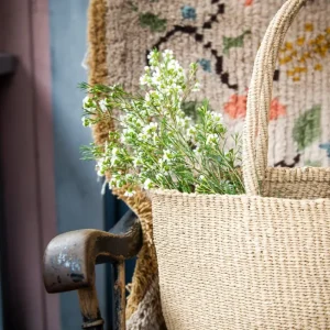 Mifuko Taschen^Kiondo Einkaufskorb, M, gewebter Griff, Braun