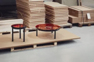 Asplund Tische-Miniforms Zigo Beistelltisch, Bernsteingelb