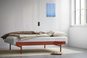 Vaarnii Betten-Moebe Bett, 90–180 cm, Terrakotta
