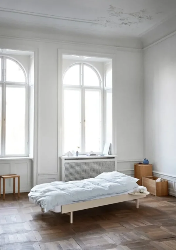 Moebe Betten-Bett, 90 cm, Sandbeige
