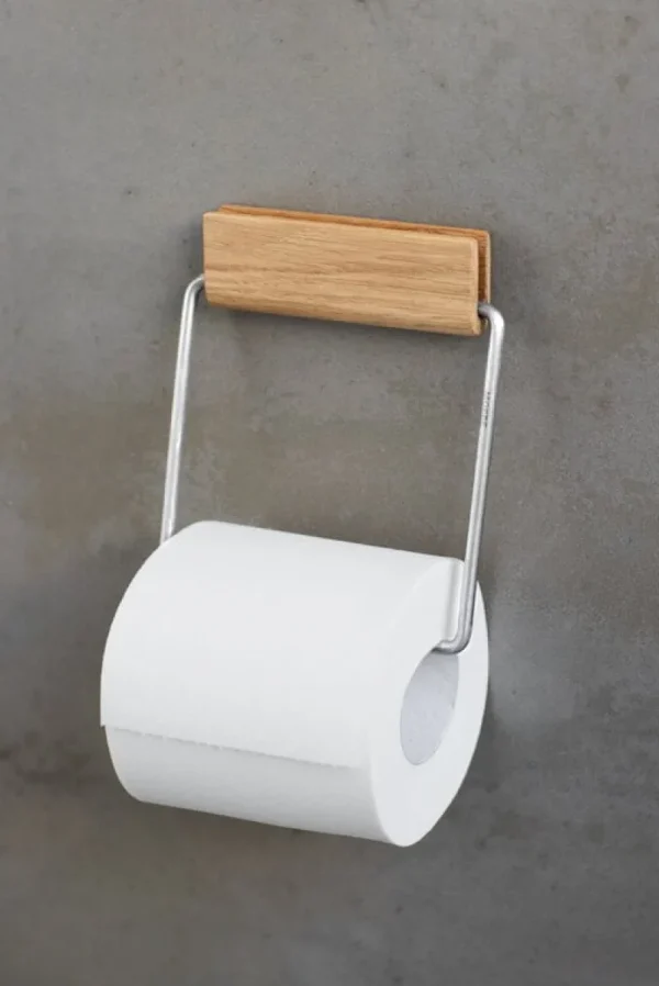 Moebe Badezimmeraccessoires^Klopapierhalter, Eiche - Stahl