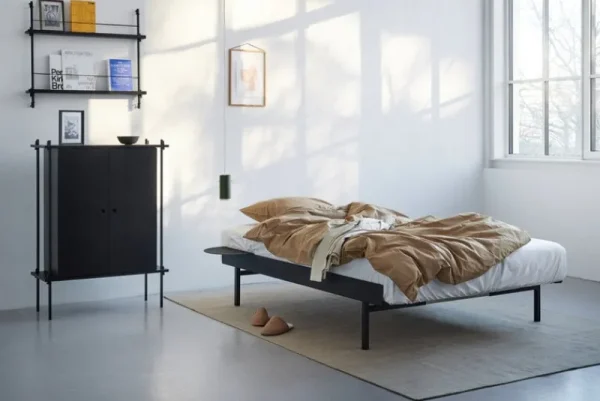 Moebe Betten-Malm Bett, hoch, 90-180 cm, schwarz