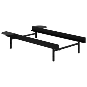 Moebe Betten-Malm Bett, hoch, 90-180 cm, schwarz