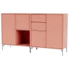 Lundia Aufbewahrungsmöbel-Montana Furniture Couple sideboard, matt chrome legs -  151 Rhubarb