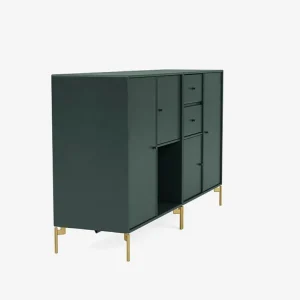 Montana Furniture Aufbewahrungsmöbel-Couple sideboard, brass legs - 163 Black jade