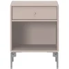 Woodnotes Tische-Montana Furniture Dream Nachttisch, matt verchromte Beine – 137 Mushroom