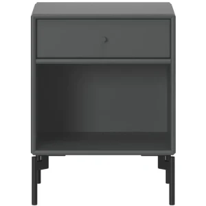 Viccarbe Tische-Montana Furniture Dream Nachttisch, schwarze Beine – 04 Anthrazit