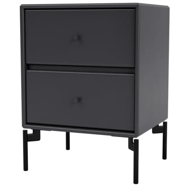 OX Denmarq Tische-Montana Furniture Drift Nachttisch, schwarze Standfüße – Korpus 04 Anthrazit