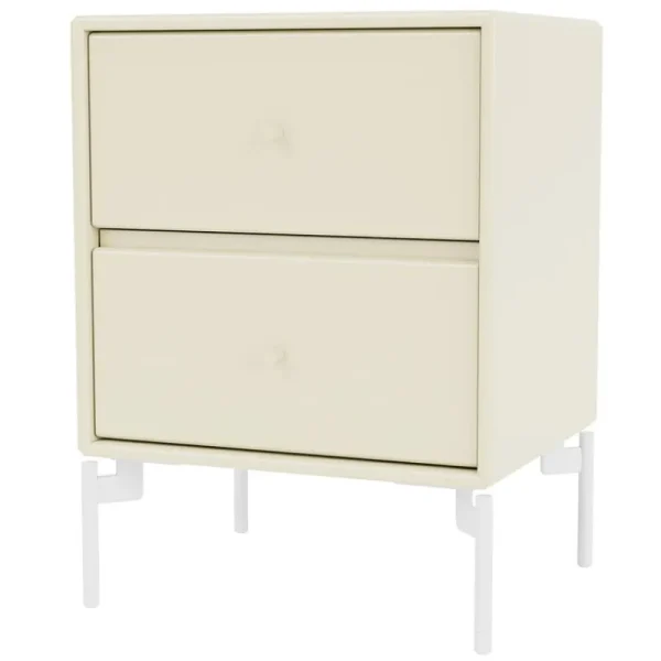 &Tradition Tische-Montana Furniture Drift Nachttisch, Standfüße Snow – Korpus 150 Vanille