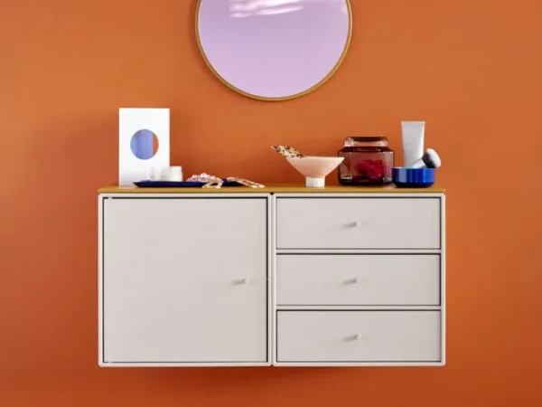 Audo Copenhagen Regale-Montana Furniture Montana Mini Modul mit Tür, 161 Mist