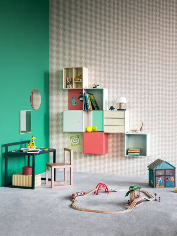 Audo Copenhagen Regale-Montana Furniture Montana Mini Modul mit Tür, 161 Mist