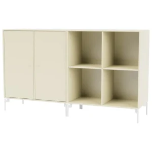 Montana Furniture Aufbewahrungsmöbel-Pair sideboard, Snow legs - 150 Vanilla