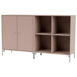 Montana Furniture Aufbewahrungsmöbel-Pair sideboard, matt chrome legs - 137 Mushroom
