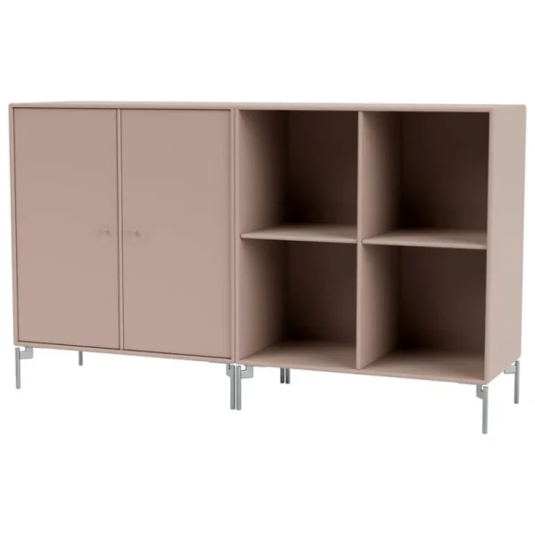 Montana Furniture Aufbewahrungsmöbel-Pair sideboard, matt chrome legs - 137 Mushroom