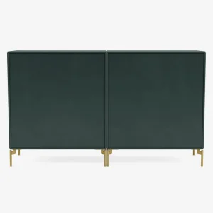 Montana Furniture Aufbewahrungsmöbel-Pair sideboard, brass legs - 163 Black jade