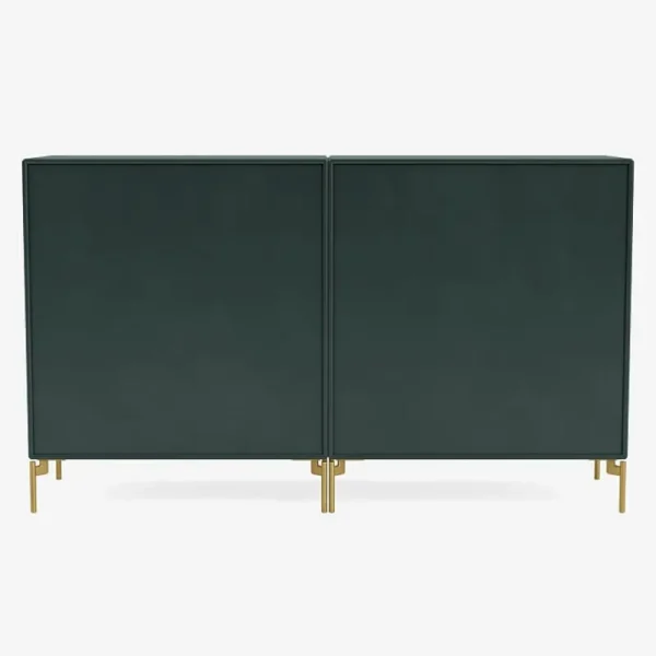 Montana Furniture Aufbewahrungsmöbel-Pair sideboard, brass legs - 163 Black jade